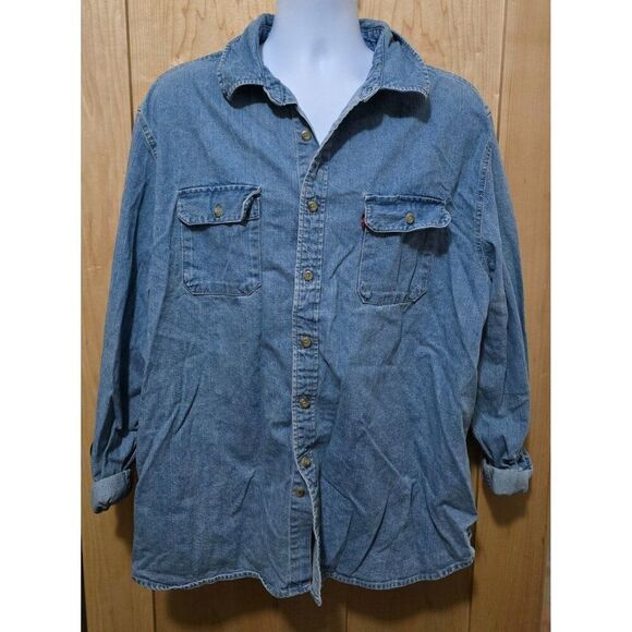 Vintage Levis Denim Button-Down Shirt Mens XX Large - Picture 2 of 9